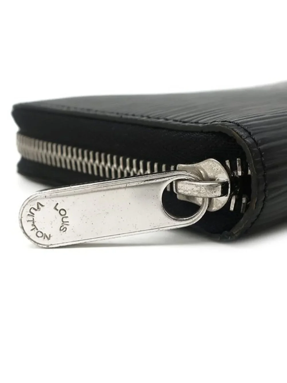 Louis Vuitton Wallet Zippy Epi Leather Noir Silver Black Round Zip Around Coin